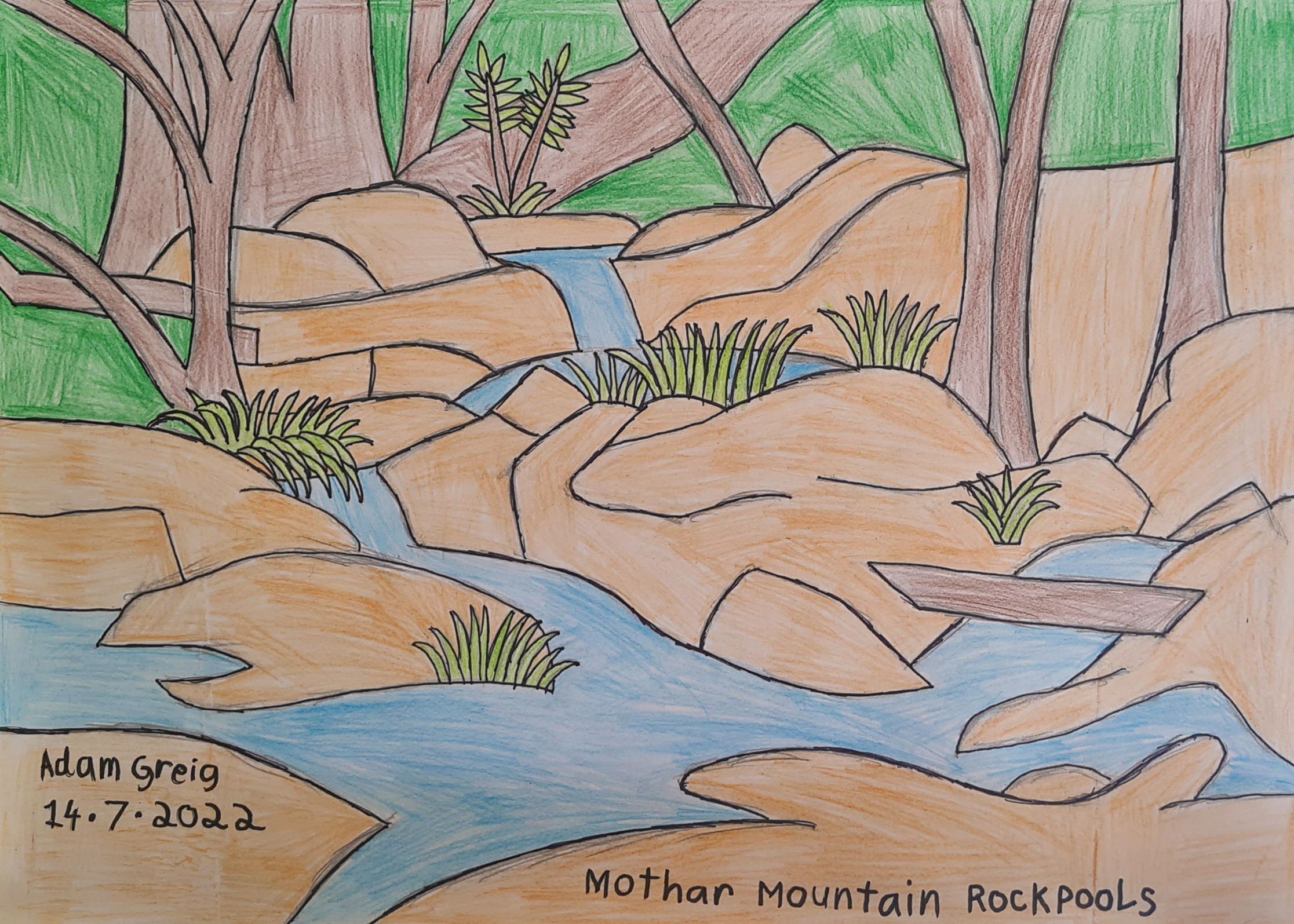 “Mothar Mountain Rockpools”  by Adam Greig : 14/07/22